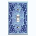 thumbnail image 1 of Metal Light Switch Plate Cover Elegant Blue Grape Vine Damask Frame FRA050, 1 of 13