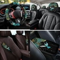 thumbnail image 4 of Binienty Hummingbird Automotive Seat Covers Full Set with Seat Belt Pads Armrest Cushion 15 Inch Steering Wheel Cover Headrest Covers 14 PCS Boho Floral Auto Interior Decor Set, 4 of 8