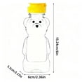 thumbnail image 3 of 240ml Bear-Shaped Reusable Honey Jar - Flip Top Beverage Bottle for Juices, Milk, Honey, Cute Animal Storage Container, BPA-Free Food Grade, 2.36*2.17*6in, Clear, 3 of 7