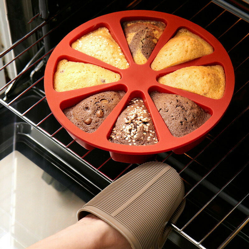 Details about   8-Cavity Silicone Cake Pan Tins Muffin Pizza Pastry Baking Bakeware Tray Mould 