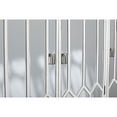 thumbnail image 6 of DecMode 47" x 34" White Wood Mirrored 1 Shelf and 3 Doors Geometric Cabinet, 1-Piece, 6 of 11