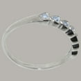thumbnail image 4 of LBG British Made 10k White Gold Real Natural Aquamarine Womens Eternity Ring - 33 size options - Size 8, 4 of 9