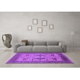 thumbnail image 3 of Ahgly Company Indoor Square Oriental Purple Industrial Area Rugs, 3' Square, 3 of 4