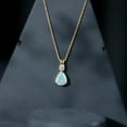 thumbnail image 5 of Rosec Jewels Ethiopian Opal Teardrop Pendant Necklace for Mom - AAA Grade, 10K White Gold, 5 of 8