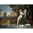 thumbnail image 2 of Dosso Dossi 18x14 Black Ornate Wood Framed Double Matted Museum Art Print Titled - Circe and Her Lovers in a Landscape (C. 1525), 2 of 5