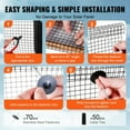 thumbnail image 6 of 8x100ft Solar Panel Bird Guard Mesh Kit - 1/2 Inch Wire Roll, Critter Barrier with 70pcs Stainless Steel Fasteners, Rust-Proof PVC Coating for Solar Panels, 6 of 10