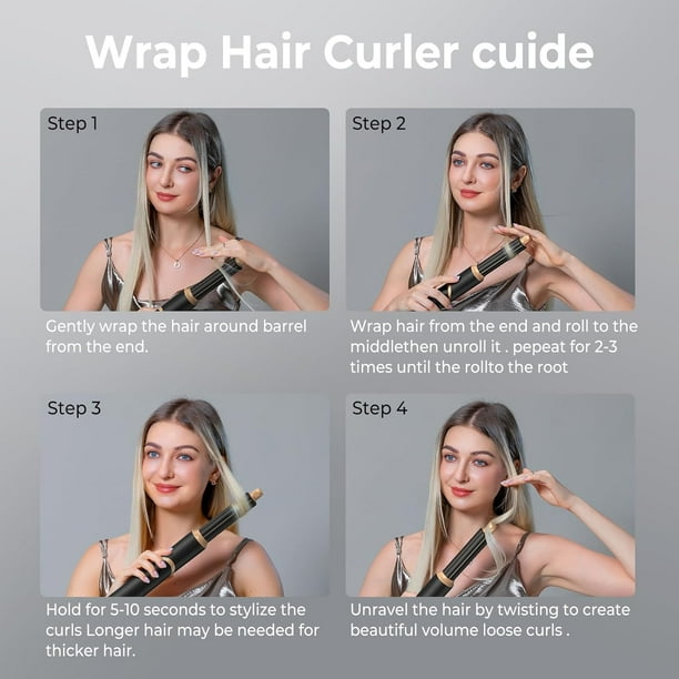 5 In 1 Hair Dryer Brush, 1000W Air Styler Air Curler, Detachable Hair