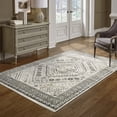 thumbnail image 2 of Avalon Home Gracie Traditional Medallion Area Rug, 3'10" X 5'5", Ivory/ Gray, 2 of 10