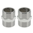 thumbnail image 1 of Accesorios de tubería de cobre electrochapado Unique Bargains 3/4" Macho acoplamiento roscado doble macho 1.37" 2 Pcs, 1 of 7