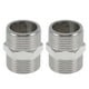 thumbnail image 1 of Accesorios de tubería de cobre electrochapado Unique Bargains 3/4" Macho acoplamiento roscado doble macho 1.37" 2 Pcs, 1 of 7