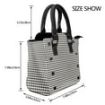 thumbnail image 4 of Zufioo Houndstooth Black And White Print Leather Rivet Shoulder Bag, Microfiber PU Leather Adjustable Shoulder Strap Handbag, Ideal Gift for Women-One Size, 4 of 6