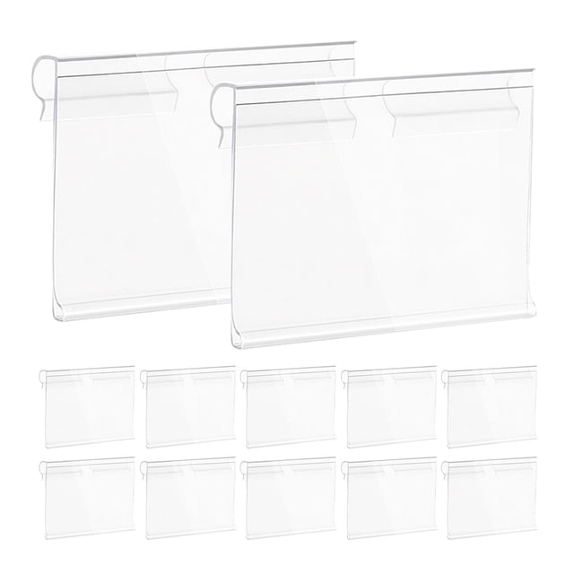 HOOWIFFY 120Ud Soporte Transparente Para De Precio En Estantes De PVC Reutilizable