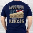 thumbnail image 5 of FLAGWIX It Doesn't Need To Be Rewritten It Needs To Be Reread 1776 T-Shirt - Regular Fit Street Round Neck Short Sleeve T-shirt, Menswear, T Shirt for Men, Father's Day Gift, 5 of 6