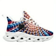 thumbnail image 6 of Coolcustomize Mens Plus Size Spider Web Print Sneakers - Breathable, Comfortable & Stylish Low-Top Trainer with Cushioned EVA Sole for Casual & Active Wear, Outdoor Stylish Spider Sport Shoes, 6 of 9