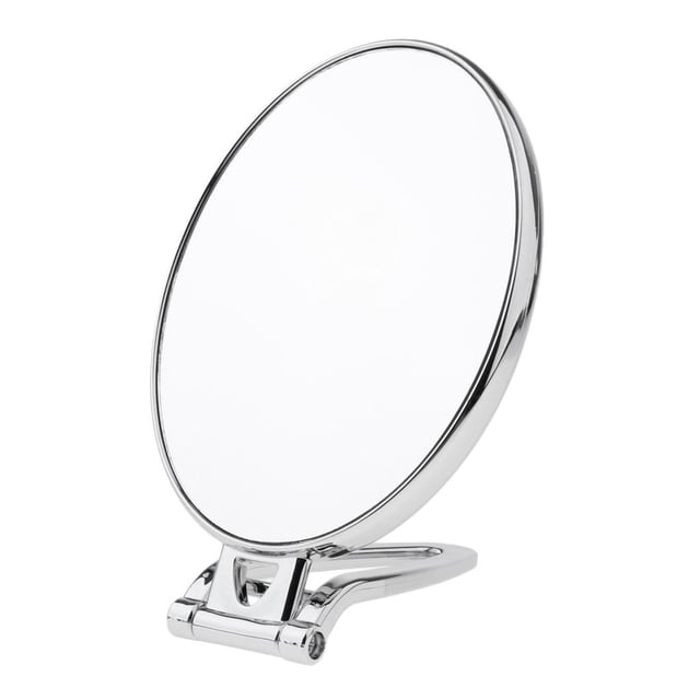 Espejo Redondo Doble con 1x y 2x Aumentos - Mango Plegable Ajustable para Plata Yuyangstore Espejo de maquillaje