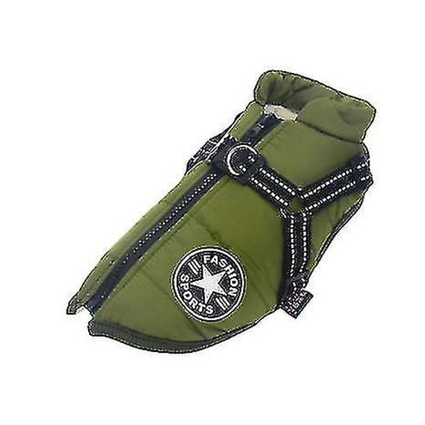 Large Pet Dog Jacket With Harness Winter Warm Dog Clothes Waterproof zhangyuxiang LED