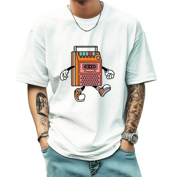 Graphic Tees for Men Summer New Print Casual Tee Fashion Trend Sports Shirt Select