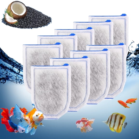 Tawatiler 9 Pack Carbon Filter Large Compatible with Tetra Whisper EX30/EX45/EX70 Filters, Replacement Filter Cartridges Aquarium Supplies for Whisper EX30/EX45/EX70 Filters