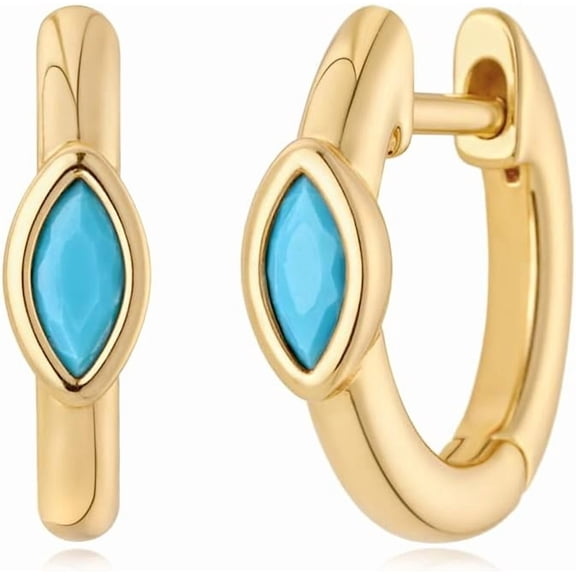 Soleilie Women Huggie Earrings Gold Hoop 14K Gold Filled Small Simple Hypoallergenic Everyday Jewelry