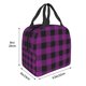 thumbnail image 3 of Easygdp Purple Black Plaid Bolsa Térmica Premium - Tela Oxford Impermeable, Gran Capacidad, Bolsillo Frontal, Unisex para Trabajo, Escuela, Actividades al Aire Libre y Picnics, 3 of 8