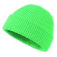 thumbnail image 2 of Sonducket Sombreros de mujer, sombreros de Color sólido, accesorio de ropa, gorros de invierno flexibles y cómodos, gorro de punto Unisex grueso para Sombreros Verde brillante, 2 of 6