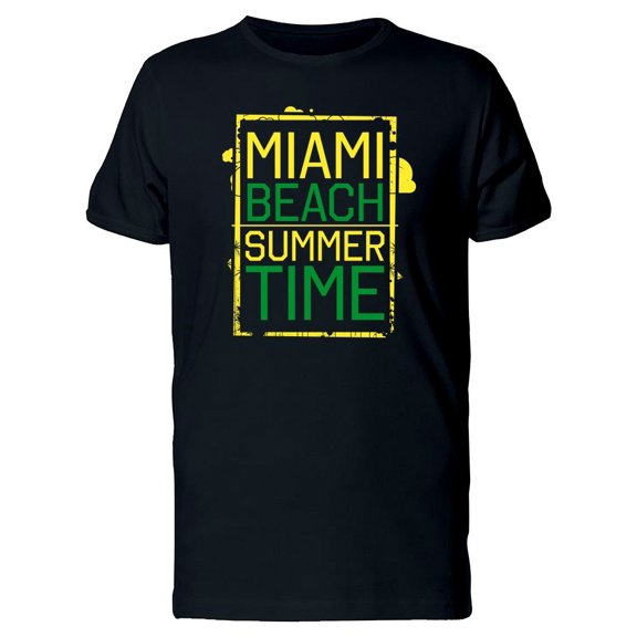 Miami Beach Tropical Summer Time Tee Men's -Image by Shutterstock