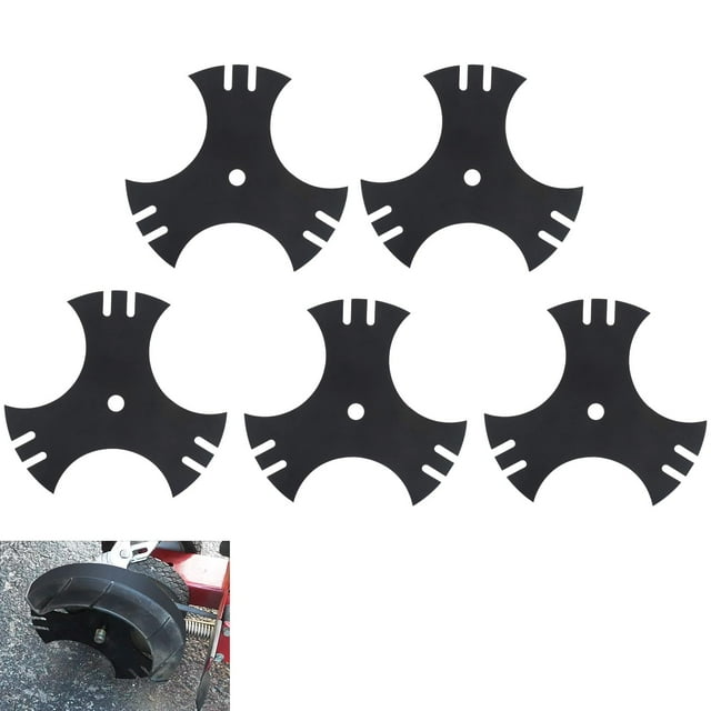 781-0748-0637 Cuchilla estrella para bordeadora de 3 lados de 9"" (agujero central de 5/8") para CRAFTSMAN CMXGZAM105017 Cuchillas para bordeadora Tri-Arc compatibles con MTD 781-0748 981-0748 7185767