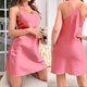 thumbnail image 2 of Women Satin Silk Long Night Dress Lace Long Night Dress For Sleepwear Loungewear, 2 of 8