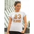 thumbnail image 2 of 23 King Basketball Women White T-Shirt, Female Small, 2 of 4