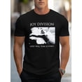 thumbnail image 1 of Camiseta gráfica de Joy Division para hombre, de punto de algodón, corte regular, cuello redondo, manga corta, informal, deportiva, con estampado "Love Will Tear Us Apart" para verano. Ideal para adul, 1 of 7