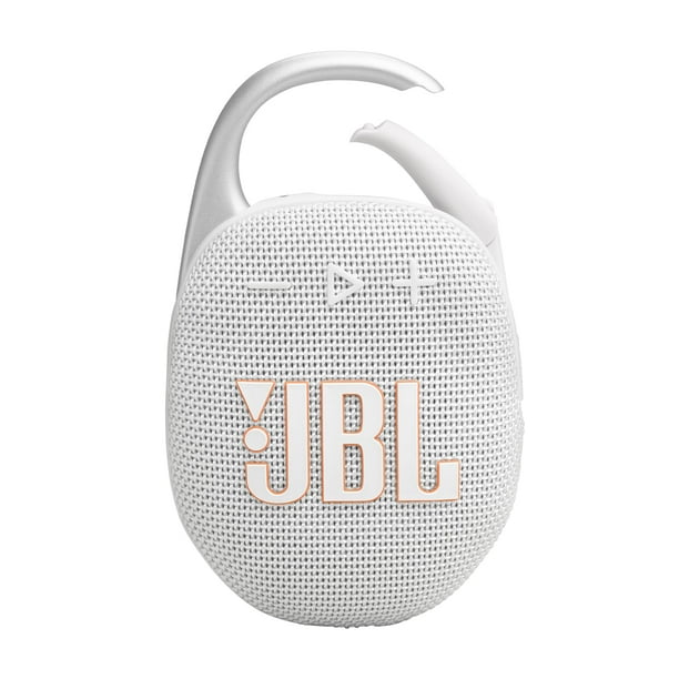 JBL Clip 5 - UltraJBL Clip 5 - Altavoz Bluetooth ultraportátil, resistente al agua y al polvo, sonido Big Pro con graves potentes, mosquetón integrado, hasta 12 horas de reproducción, (blanco) (renova