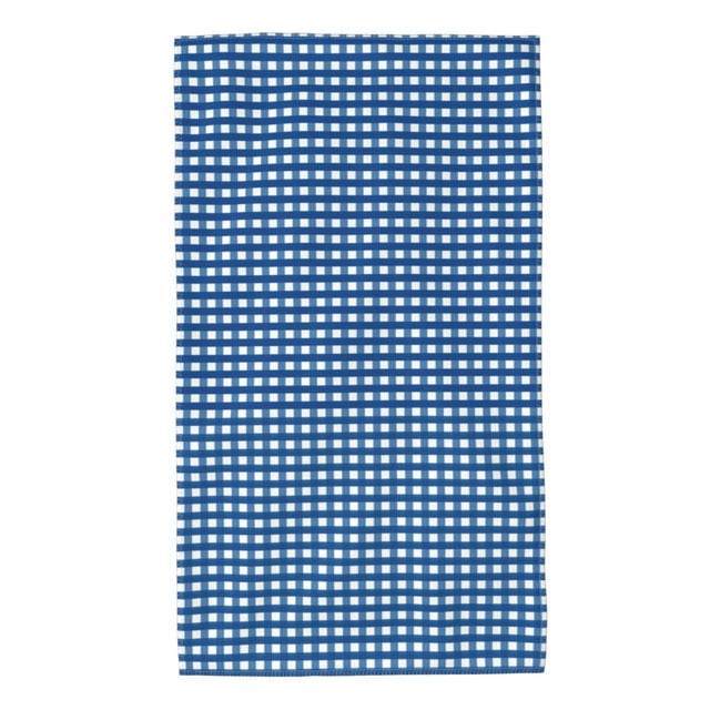 Fotbe Blue Gingham Toalla Premium con Patrón, Toalla de Microfibra de Secado Rápido, Ligera y Altamente Absorbente (27.5x16in), Ideal para Uso Diario