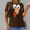 thumbnail image 6 of Turkey Face Design T Shirts Basic T-Shirt Short Sleeve Ladies Tee Shirt Summer Graphic Clothing, 6 of 6