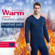 thumbnail image 1 of Ropa interior térmica catiónica con cuello en V para hombre, pantalones de otoño ajustados, transpirables, de cintura media, ropa interior ligera y suave para hombre, 1 of 5