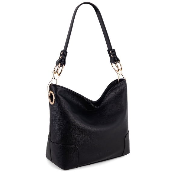 Montana West Hobo Bags for Women Top Handle Satchel Shoulder Purse Bucket Handbag, Black