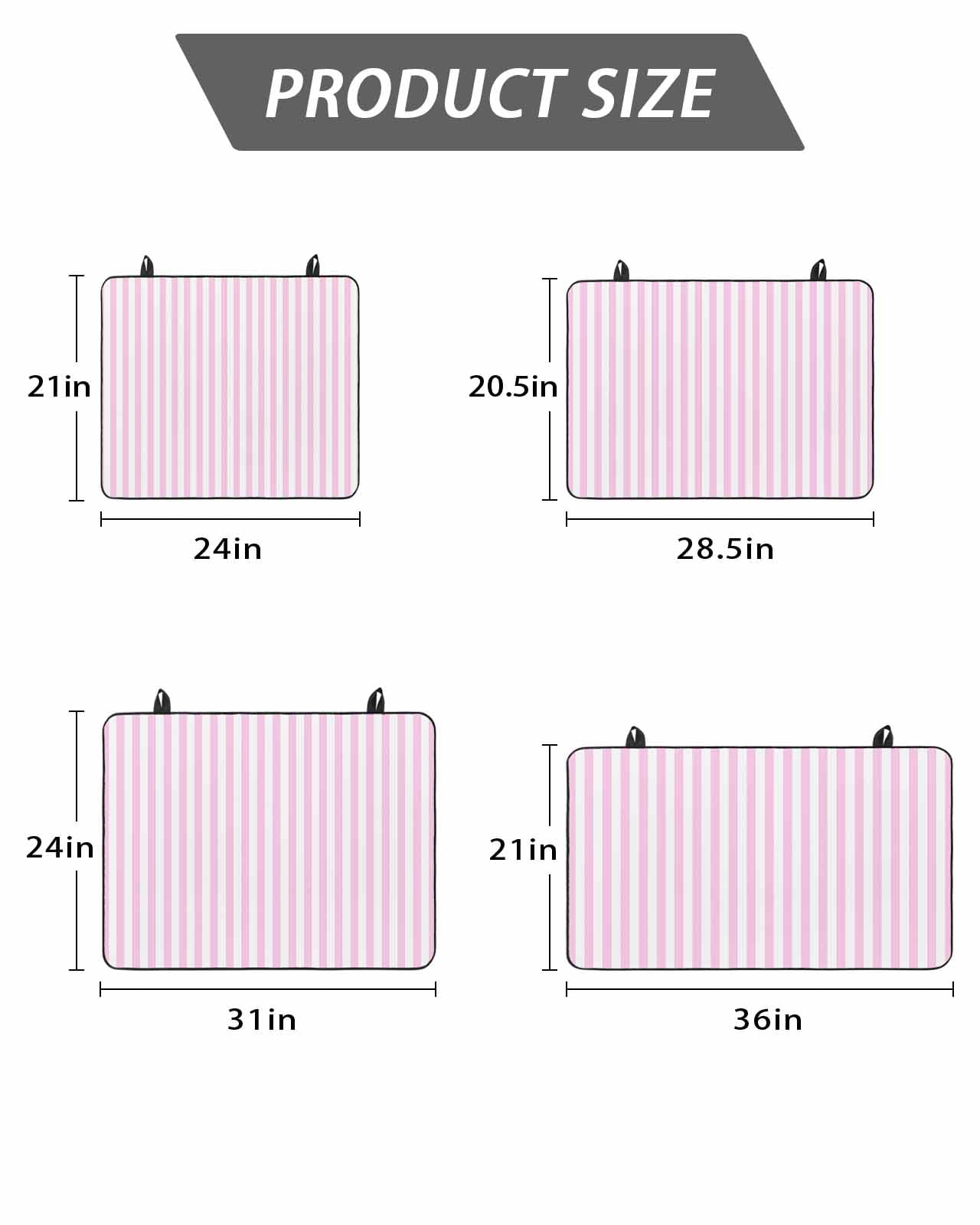 Stove Top Covers for Electric Stove, Pink White Stripe Glass Stovetop Cover Protector, Modern Minimalist Geometric Striped Induction Cooktop Protector Oven Mat for Kitchen Countertop 36"x21"