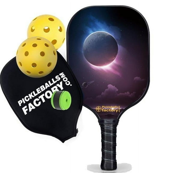 Pickleball Factory PB00014-11-G Rackets Pickleball - The Moon Beginners Pickleball Near Me - Best Pickleball Paddles 2020 for Beginners, Glassfiber Graphite