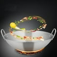 thumbnail image 4 of Baohd Steel Saute Pan Double Handle Utensils Portable Thickened for Household BBQ 28cm, 4 of 9