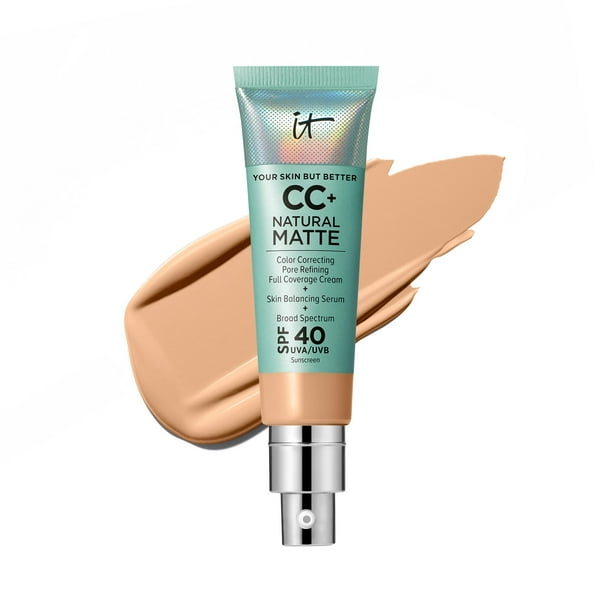 Crema Foundation IT Cosmetics CC+, mate, natural, SPF40, 32 ml