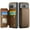 Brown, variant on for Google Pixel 8 Case with Card Holder, Wallet Case for Women Men with RFID Blocking, Durable Leather Kickstand Magnetic Clasp Shockproof Phone Case for Google Pixel 8