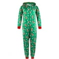 thumbnail image 2 of Viworld Christmas Family Matching Hoodie Pajamas Reindeer Romper Long Sleeve One Piece Jumpsuit Zipper Pjs for Adult Kids Baby Green, 2 of 6