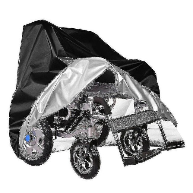 Funda impermeable y a prueba de polvo para sillas de ruedas eléctricas plegables manuales Yuxing Color negro 100x75x100cm