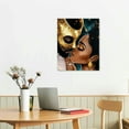 thumbnail image 2 of Acheng King and Queen wall decor African American Wall art Black Queen And King Poster Abstract Modern Wall Art Black Women Crown Painting Black Canvas Wall Art for Bed room Living Room 12x16 in, 2 of 5