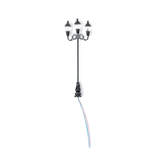 yingyy 1:87 Trains Railway Layout Garden Street Light Model Making Lamp Warm White Lamps for Building Sand Table Decoration Black/Warm white