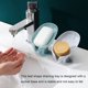 thumbnail image 4 of Bewildely Jaboneras Antideslizante Soporte de esponja Cuarto de baño Cuarto de baño Ventosa sin perforaciones Contenedor Estante Bandeja de Type7 NO7 Bewildely HA006578-02, 4 of 6