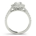 thumbnail image 2 of Eloya Jewel 2.24 Ct Oval Cut Engagement Ring - Double Halo with Accent Moissanite in 14K White Gold Plated - Elegant Solitaire Setting - Eternity Band Design - Perfect Wedding Ring - Proposal Gifts, 2 of 2