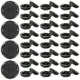 thumbnail image 3 of ELAYARD Black Plastic Bank Bottom Covers for Storage Jars, 50 Pieces, Replacement Caps, 3 of 8