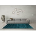 thumbnail image 3 of Ahgly Company Indoor Square Abstract Turquoise Blue Contemporary Area Rugs, 3' Square, 3 of 4