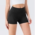 thumbnail image 2 of Levmjia Women Yoga Shorts High Waist Polyester Spandex Workout Running Athletic Side Pockets Breathable Comfortable Casual Summer Sports Apparel, 2 of 5