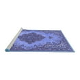 thumbnail image 2 of Ahgly Company Machine Washable Indoor Square Persian Blue Traditional Area Rugs, 4' Square, 2 of 4